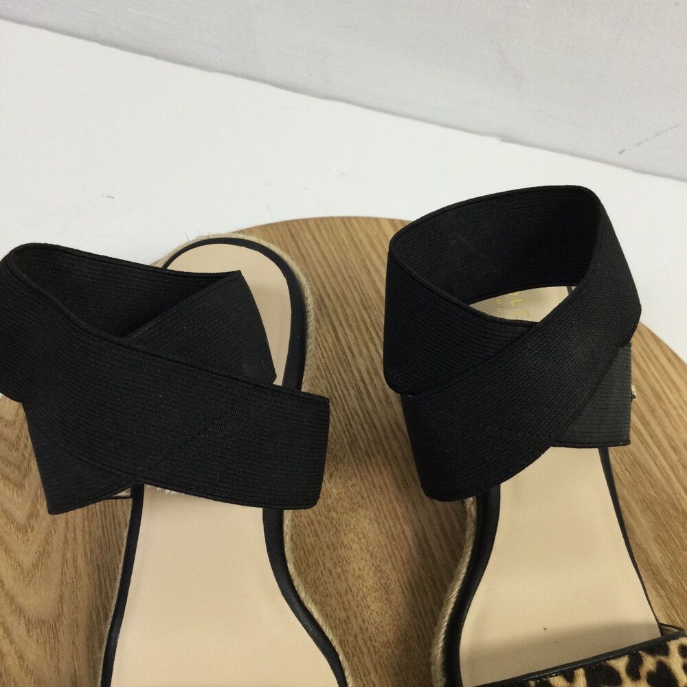 Cole Haan Women's Wedge Espadrille Sandals in Black Leopard Print Size 6B - Picture 7 of 10